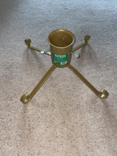 Gold christmas tree stand - gold,